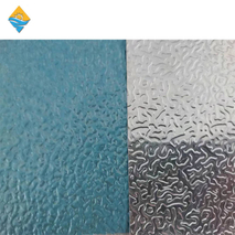 1100 H14 EMBOSSED STUCCO ALUMINUM SHEET WITH BLUE PVC FILM PROTECT