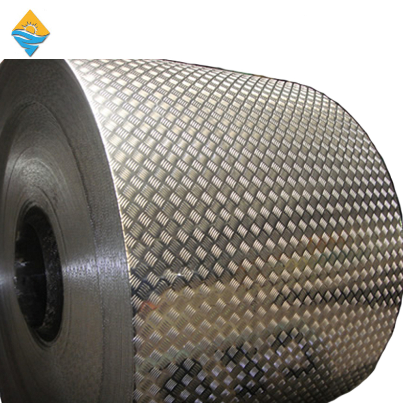 1060 1100 3003 5052 Checkered Aluminum Coil with 5 Bar